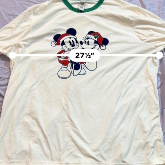 Official Disney MENS 3XBIG Mickey & Minnie Mouse Santa Christmas Sleep Shirt - Picture 5 of 10